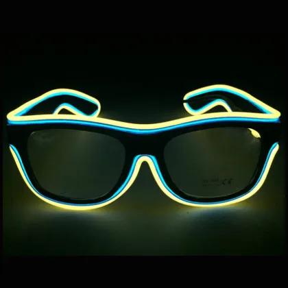 Neon Rave Glasses: LED Light-Up Party Costumes