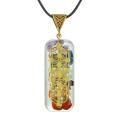 7 Chakra Energy Pendant Orgonite Necklace Rainbow Crystal Pendant Yoga Meditation Necklace Resin Jewelry for Women Men