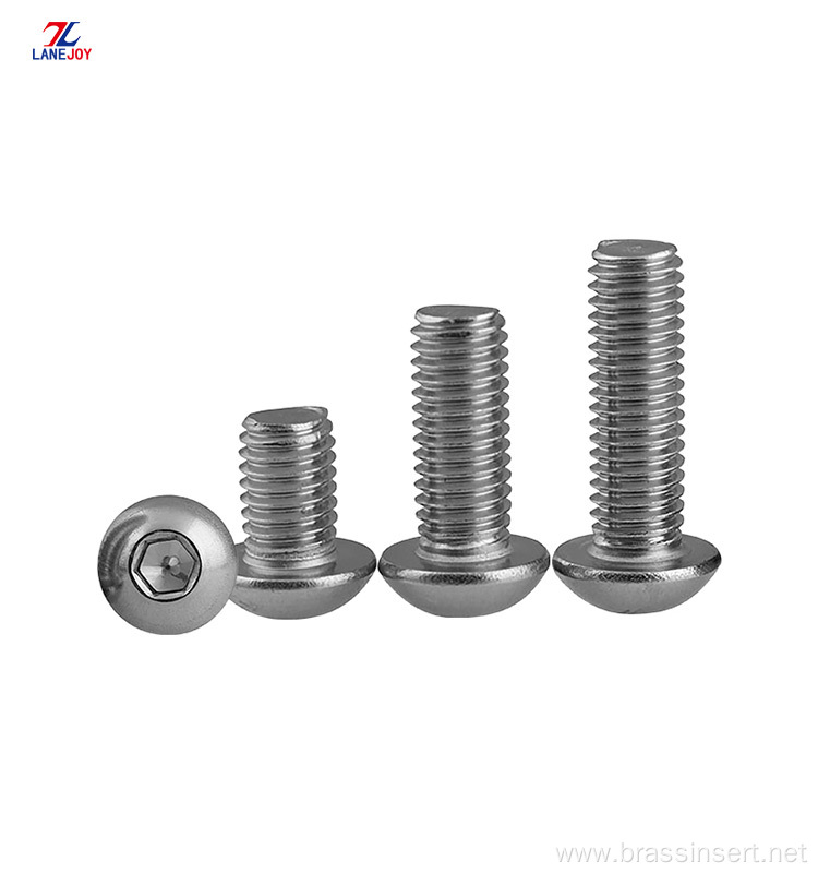 British And American Round Head Hex Screws