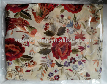 Khaki Spainish flamenco piano big shawl with bird patterns -100% handmade Chinese silk embroidery-135cm
