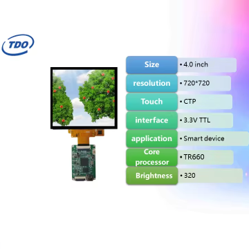 4 Inch 480x480 Square UART Smart Home Touch LCD Display - TDO IPS