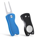 Marcador de bola magnético plegable de metal para golf Divot Tool