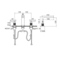 Erstklassige Messing 3 Löcher Basin Mixer