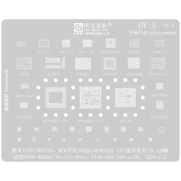 Amaoe Steel Planting Tin Mesh BGA Reballing Stencil for OPPO RENO3/3Pro/4/4Pro/X50/X50 Pro/Z6/IQ00-Z1X