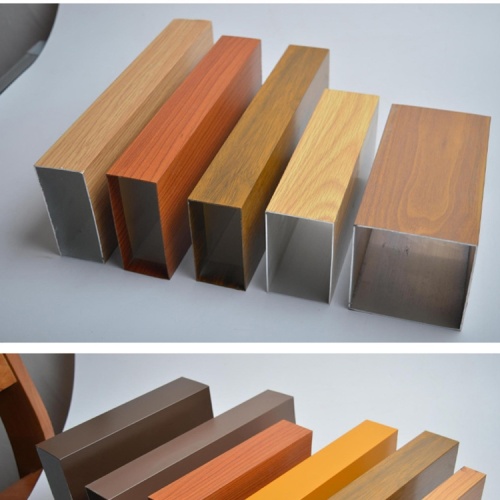 Structural Powder Coating Wood Grain Aluminium Door Frames