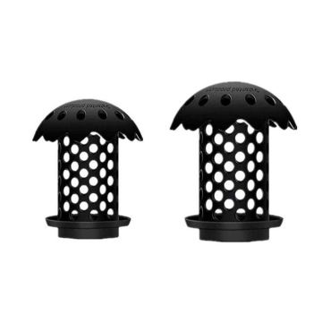 2-Pack Black Stainless Steel Drain Hair Catcher Protectors: Anti-Rust & Durable Large Size