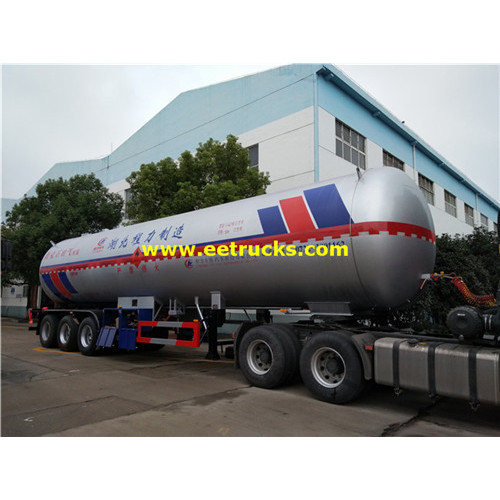 54 CBM Bulk được sử dụng LPG Trailers xe tăng