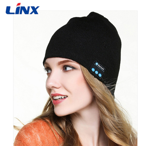 Cuffie per cappelli a cuffia in maglia acrilica in materiale morbido Bluetooth