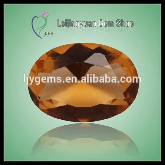 Faceted Stone Dark Champagne Oval CZ