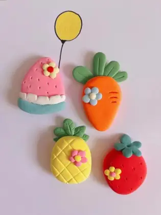 Colourful plasticine of children