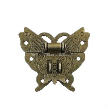 Large Antique Butterfly-Shaped Jewelry Box with Lock - 60x52mm Stock Supply