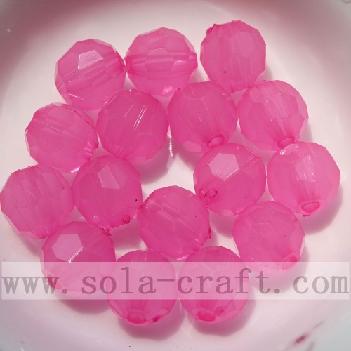 Charming Jelly Round Faceted Jewelry Acrylic Beads