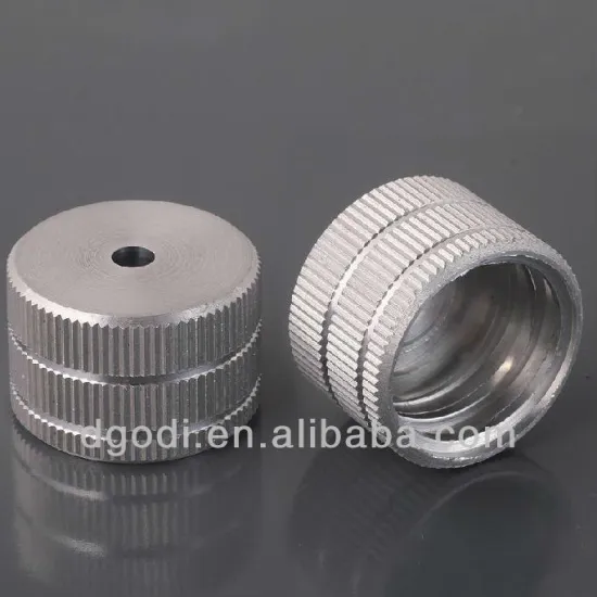 round end cap aluminum knurled nut