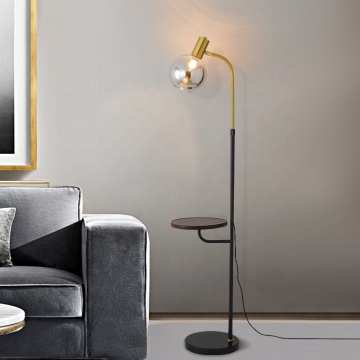 Modern Floor Lamp with Marble Base for Hotel Bedrooms