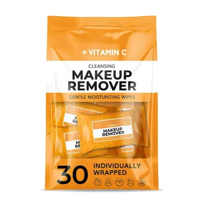 Customized logo for oil-free makeup remover wipes