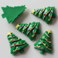 Beautiful Green Christmas Tree Flat Back Loose Resin Cabochon Charms Stickers Newly Design Home Decor Slime