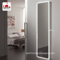 Large Frameless Wall-Mounted LED Lit Full-Length Dressing Room Mirror