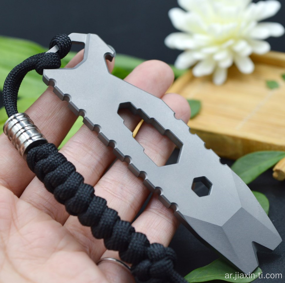 Titanium EDC Tool Multi Tool Crowbar Keychain Spanner