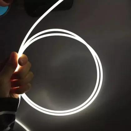 Ambient Light Mouse Pad with Fiber Optic Side Lighting