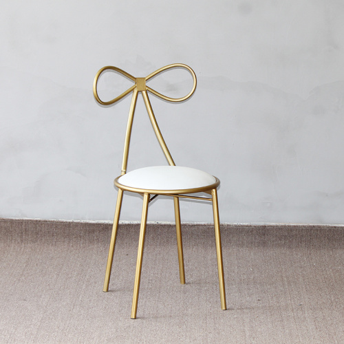 Dressing Room Chair Nordic gold color stainless steel dressing room chair Manufactory