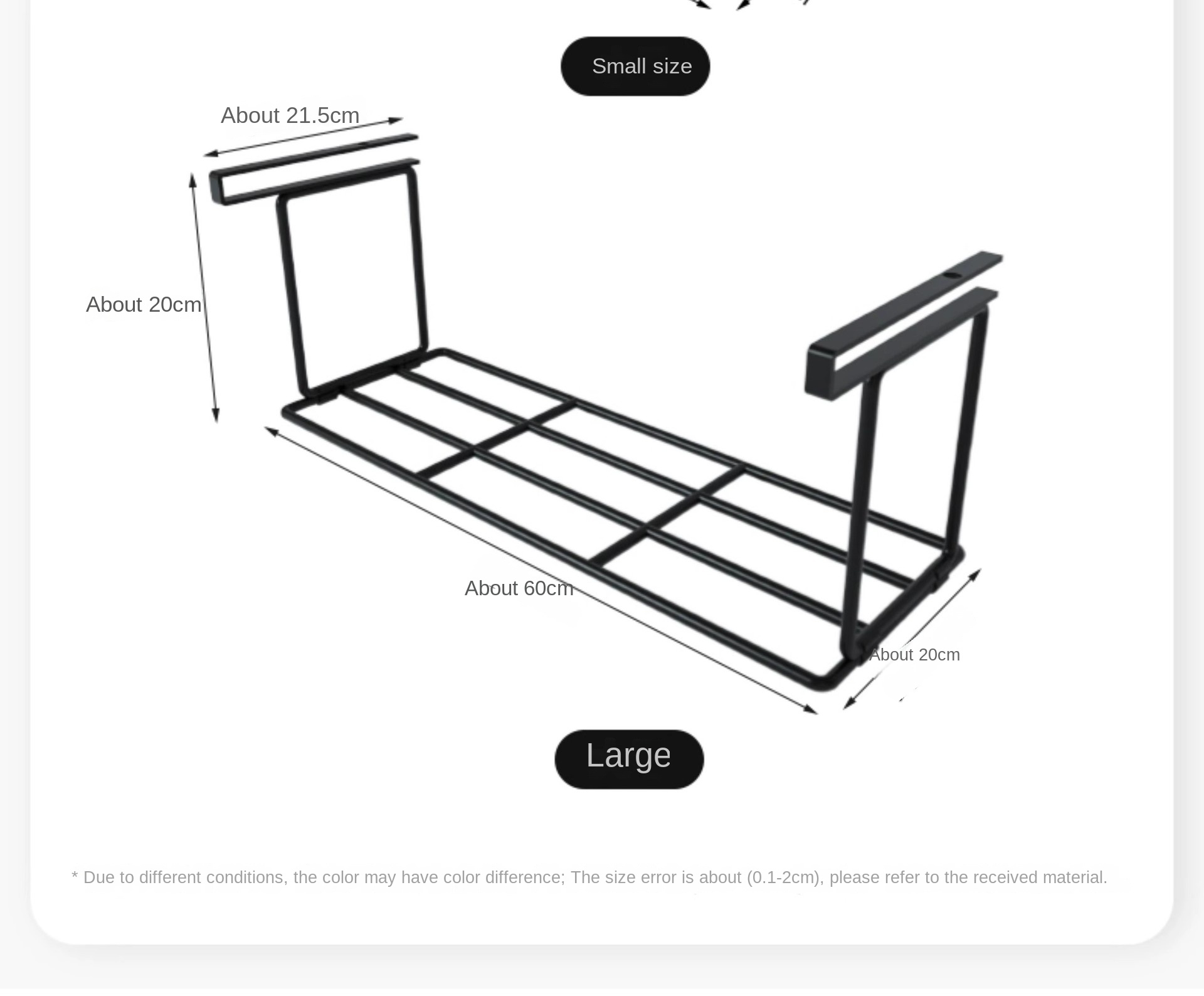 Dual-Tier Metal Folding Storage Rack