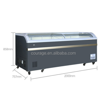 700L High-Capacity Deep Chest Freezer for Island Use, 220V