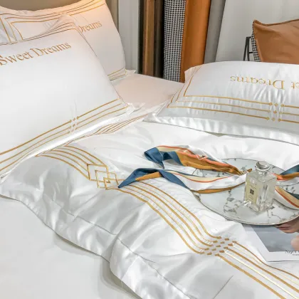 pearl white bedding set for a good night