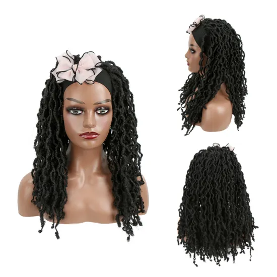 hot sale  wholesale   613 kinky curly for black women attached extensions elastic braided headband wig synthetic hair wigs wig