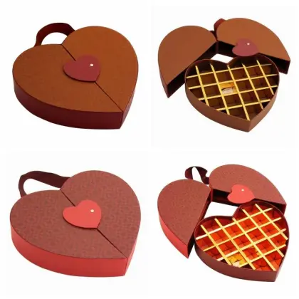 Love Heart Chocolate Gift Paper Drawer Box