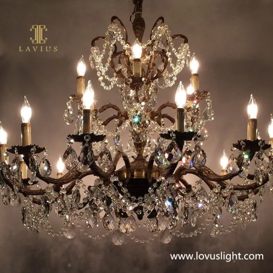 2022 retro popular crystal candle chandelier classic villa chandelier custom chandelier