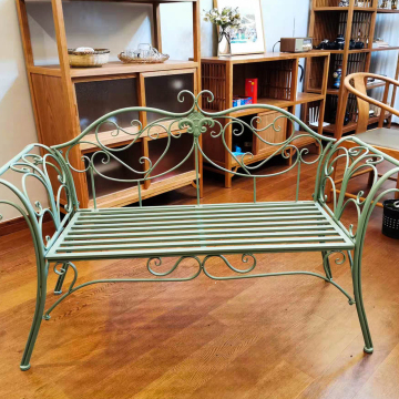 2-Person Metal Outdoor Porch Swing - Weather-Resistant Steel Patio Bench