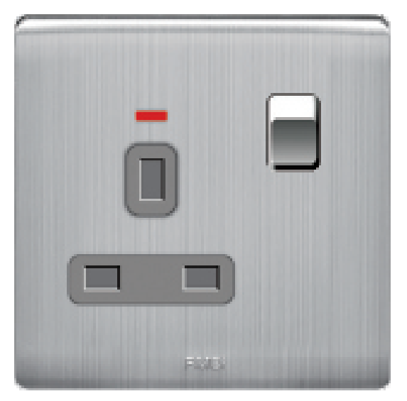 BS Socket Outlet mit Switch und Neon