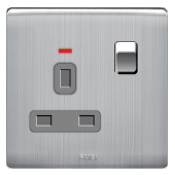 BS socket outlet with switch and neon