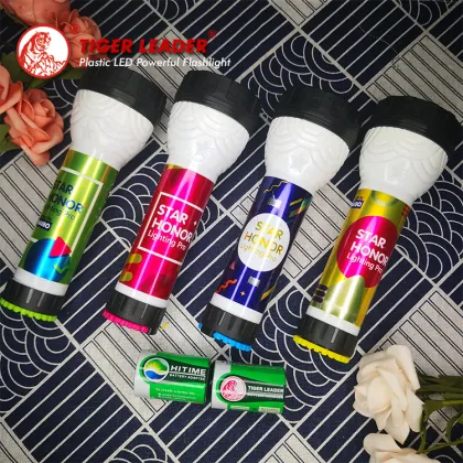 Portable Custom Battery Head Lamp Light Tiger Leader Super LED Torch Flashlight