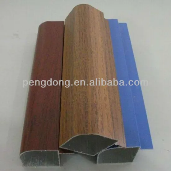 Best supplier of woodgrain/powder coated aluminum profile in kitchen cabinet door design