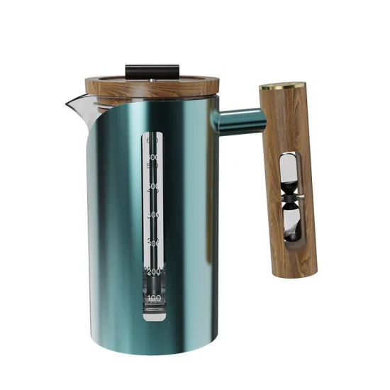 Wholesale Custom French Press Coffee Maker with 3 Level Filter and Hourglass Handle
