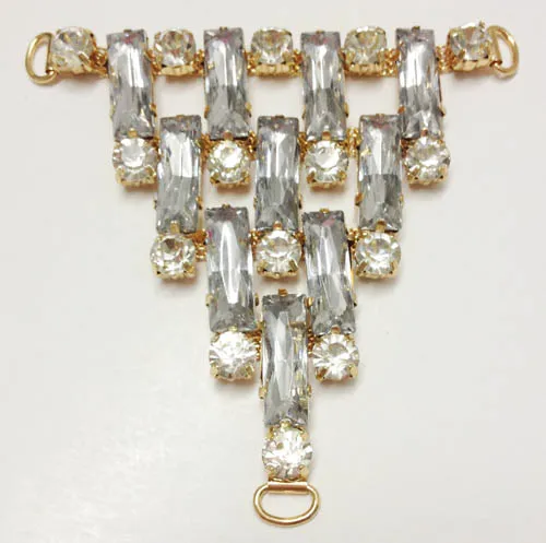 Vintage Women's T-Strap Sandals Trim with Crystal Diamond Embellishment