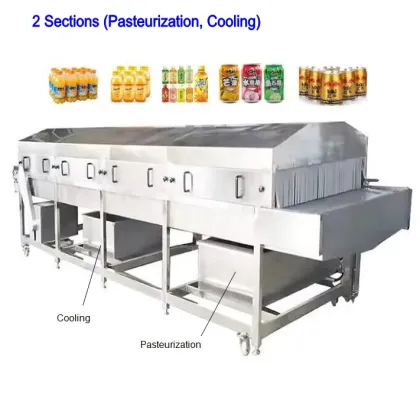 Food Pasteurization Line: Glass Jars, Cans, Pickles, Vegetables, Soft Drinks, and Fruit Juices