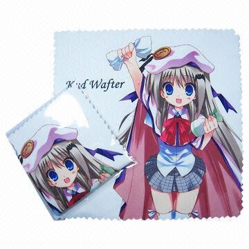 Microfiber Cleaning Cloth, Digital Printing, Made of 100% Polyester or 80% Polyester + 20% Polyamide