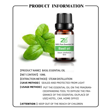 Best Quality Steam Distillation Natural Organic Basil Oil