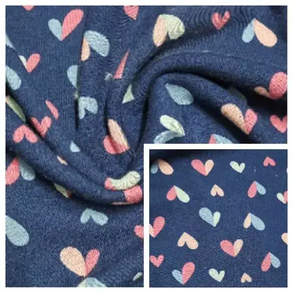 Mirco Fleece Printed Bonded with Cotton Knitted Fabric