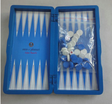 Portable Travel Backgammon Board Game Set with Wooden Case for Adults and Kids