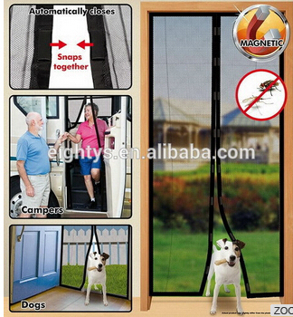 Anti Mosquito Bug Doors Curtain Magnetic Mesh Screen Door mesh white color