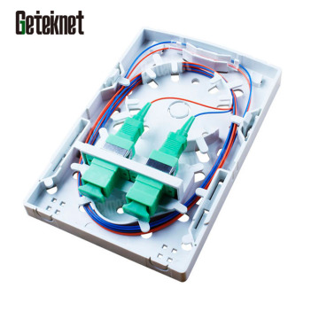 FTTH MUR SORTIE: Fiber Optical Faceplate avec SC LC Terminal Box - 2 Port