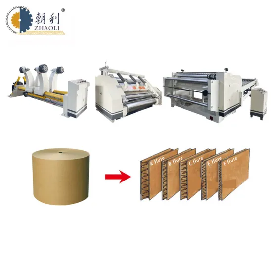 2ply Corrugated Cardboard Production Line - Corrugated Fingerless Single Facer Packing Machine Carton Box Corrugation Line
