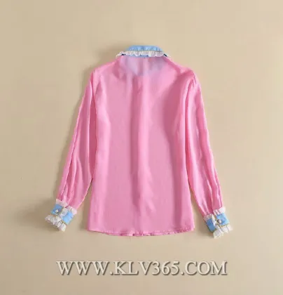 Fashiom Lady Silk Pink Shirts