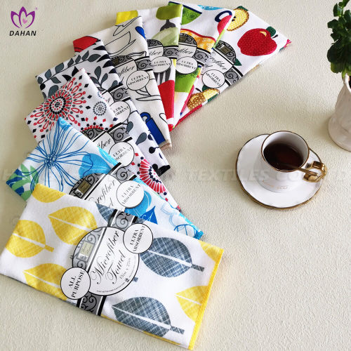 Microfiber Rags Printing solid color microfiber towel set Supplier