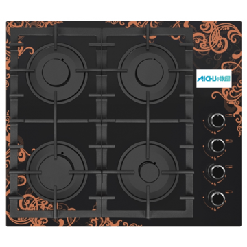 Gas Stove Black With A Pattern