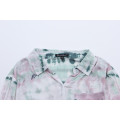 Damas Mock Tie Dye Print Blouse