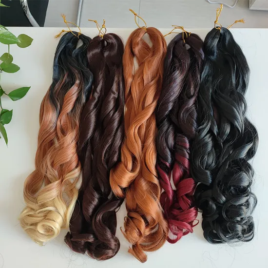 22Inch Ocean Wave Crochet Hair Extensions Natural Synthetic Water Ombre Twist Wavy  Braiding Hair for Women